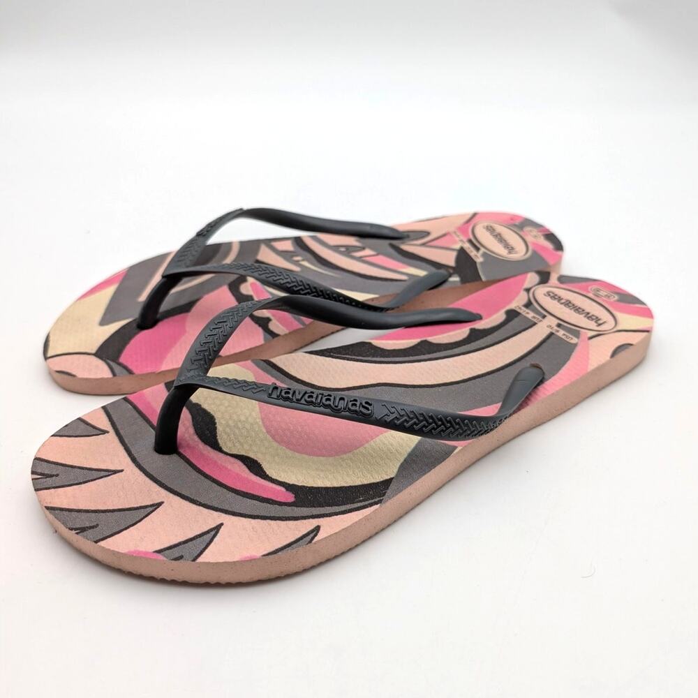 Havaianas Slim High Trend Flip Flops Sandals Ballet Rose Size US9/10 EU41/42